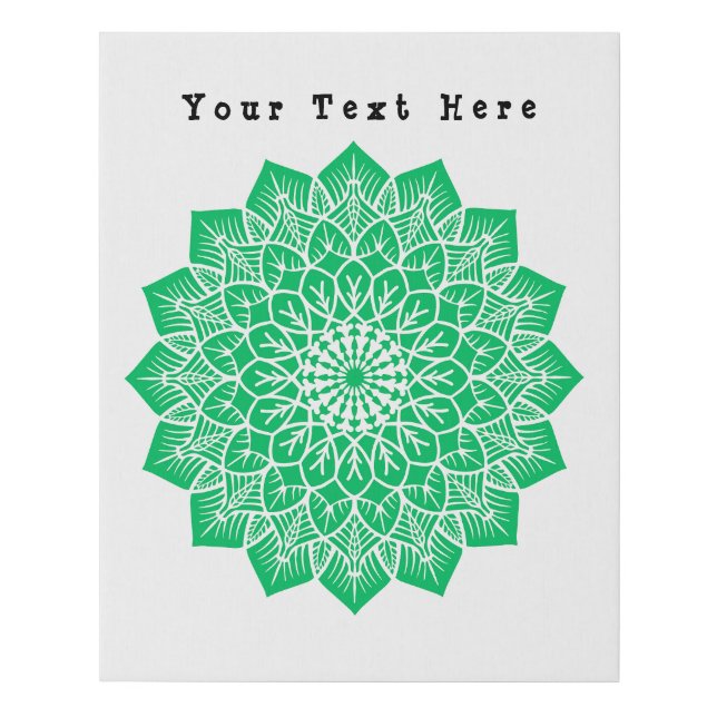 Custom Your Text Here Text Image Faux Wrapped Canvas Print (Front)