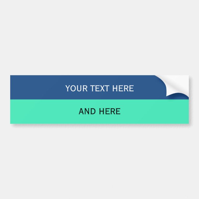 Custom your text, image & background color bumper sticker (Front)