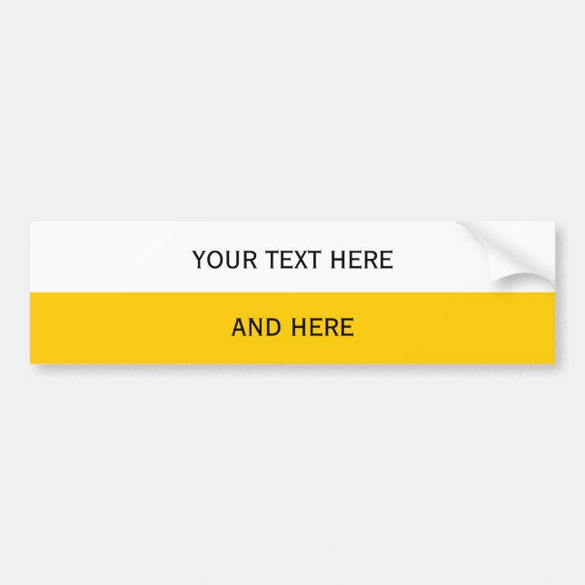 Custom your text, image & background color bumper sticker (Front)