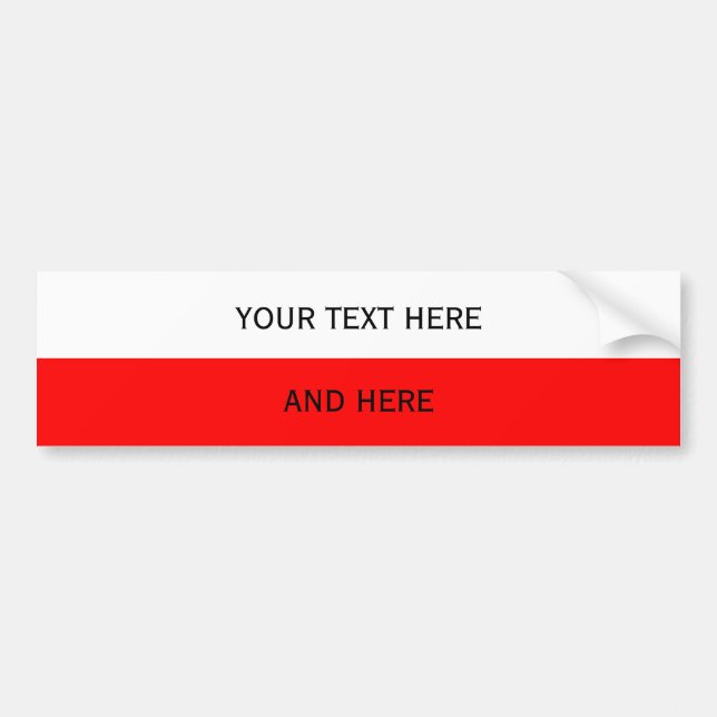 Custom your text, image & background color bumper sticker (Front)
