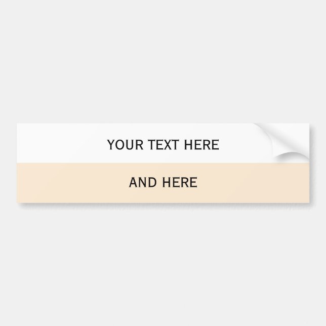 Custom your text, image & background color bumper sticker (Front)