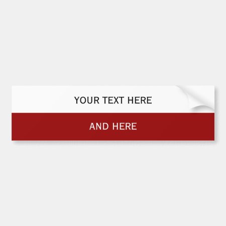 Custom Your Text, Image & Background Color Bumper Sticker