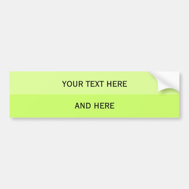 Custom your text, image & background color bumper sticker (Front)