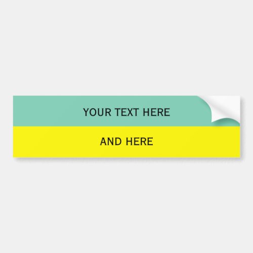 Custom your text image  background color bumper sticker