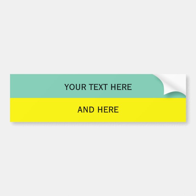 Custom your text, image & background color bumper sticker (Front)
