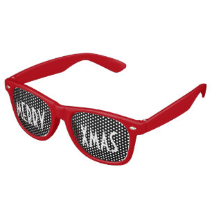 Custom your text, image & background color retro sunglasses