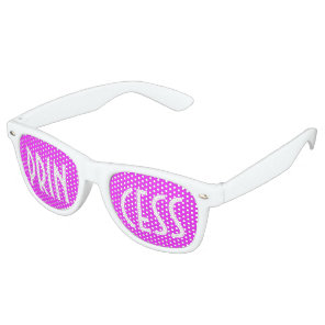 Custom your text, image & background color retro sunglasses