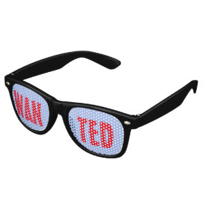 Custom your text, image & background color retro sunglasses