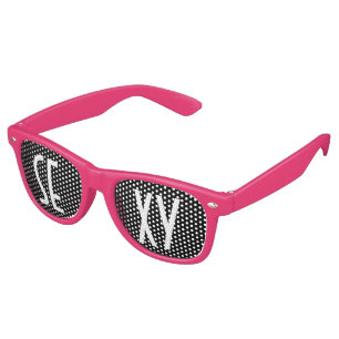Custom your text, image & background color retro sunglasses