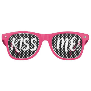 Custom your text, image & background color retro sunglasses