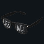 Custom your text, image & background color retro sunglasses<br><div class="desc">Funny Ideas by EDDA Froehlich | It's easily customized for your event by adding your own photos,  symbols,  backgrounds,  text details,  font style,  font size & color. | For other ideas,  designs & products feel free to contact me: contact@eddart.de or look here: www.zazzle.com/eddartshop* | text example: KISS ME!</div>