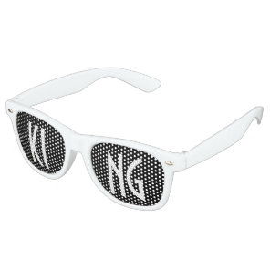 Custom your text, image & background color retro sunglasses
