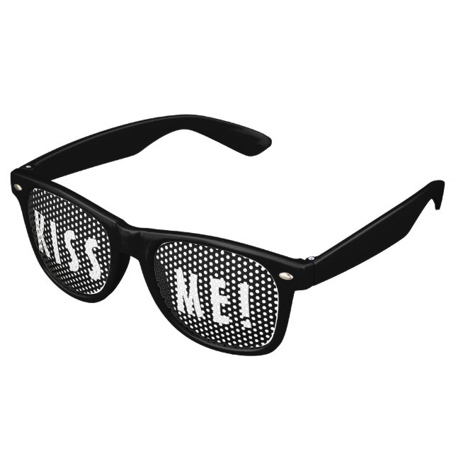 Custom your text, image & background color retro  sunglasses (Angled)