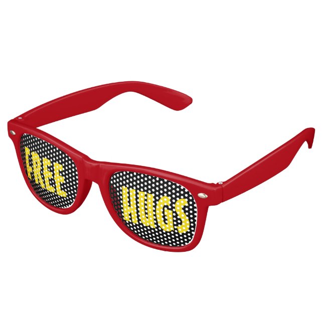 Custom your text, image & background color retro sunglasses (Angled)