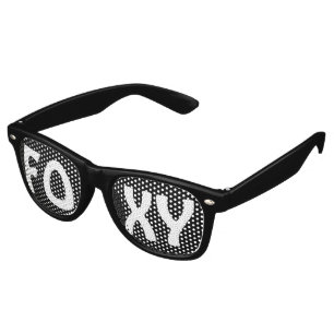 Custom your text, image & background color retro sunglasses