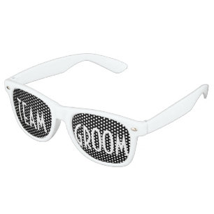Custom your text, image & background color retro sunglasses