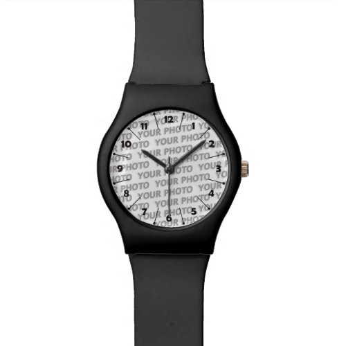 Custom your text, image & background color wrist watch