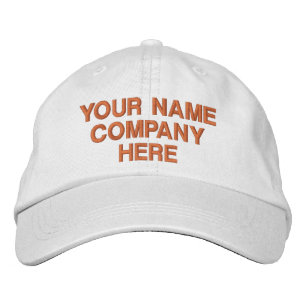 Custom Your Text Name Embroidered Hat Template
