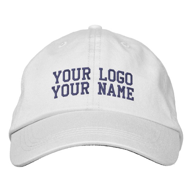 Custom Your Text Name Hat Embroidered Baseball Cap (Front)