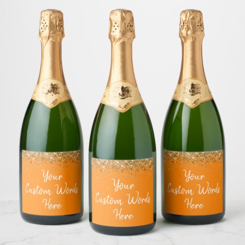 Custom Your Text Personalized Orange Gold Gift