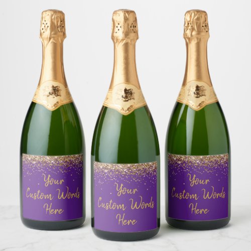 Custom Your Text Personalized Purple and Gold Gift