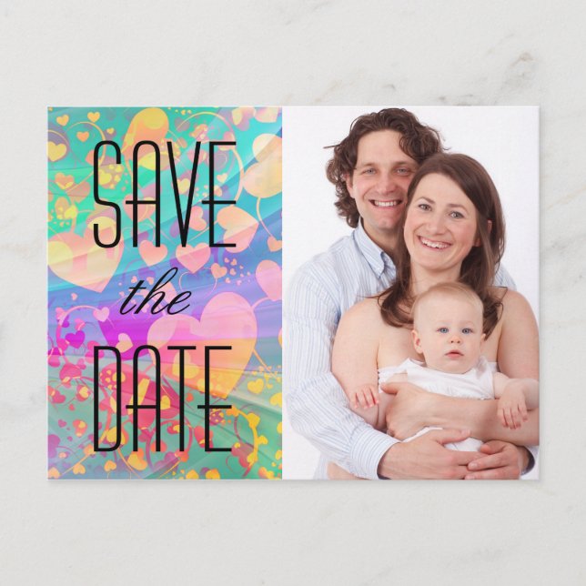 Custom your text, sign, image & background announcement postcard (Front)
