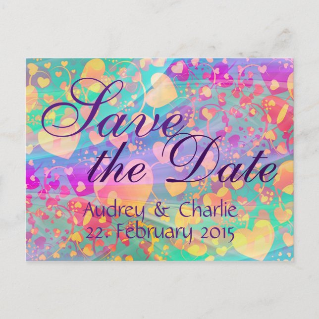 Custom your text, sign, image & background announcement postcard (Front)