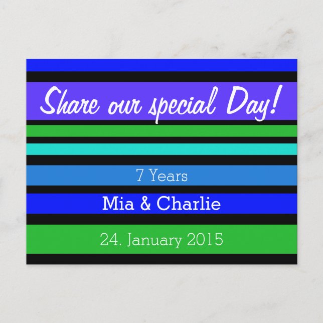 Custom your text, sign, image & background postcard (Front)