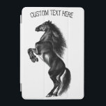 Custom Your Text Upright Black Wild Horse iPad Mini Cover<br><div class="desc">Upright Black Wild Horse - Painting - Customizable - Choose / Add Your Unique Text - Name / Colors / Font / Size / Elements - Image / more - Make Your Special Gift - Resize and move or remove and add elements / text with customization tool ! Painting and...</div>