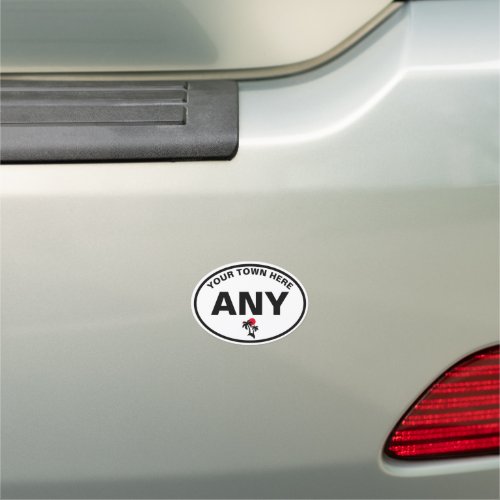 Custom Your Town  city  location Abbreviation Car Magnet