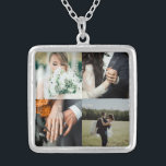 Custom your wedding photo  silver plated necklace<br><div class="desc">Cherish your happy memories with personalised locket ,  custom your photo</div>