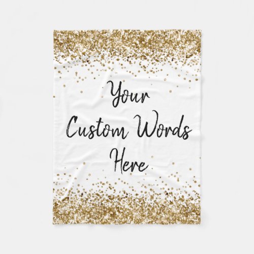 Custom Your Words Here Personalized Name or Quote  Fleece Blanket