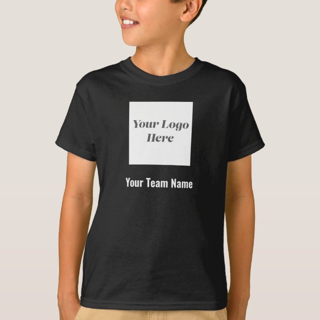 Custom Youth Sports Team with Player Number T-Shirt (Front)