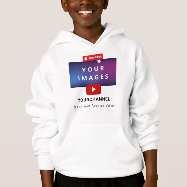 Custom Youtube Channel Name and Add Images Hoodie (Front)