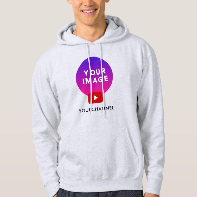 Custom Youtube Channel Name And Image Ash Hoodie (Front)