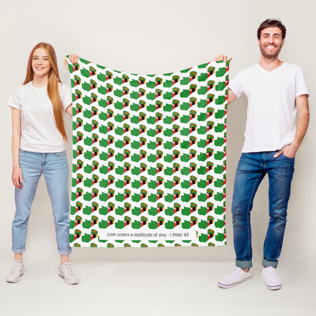 Custom ZAMBIAN FLAG Fleece Blanket Zazzle