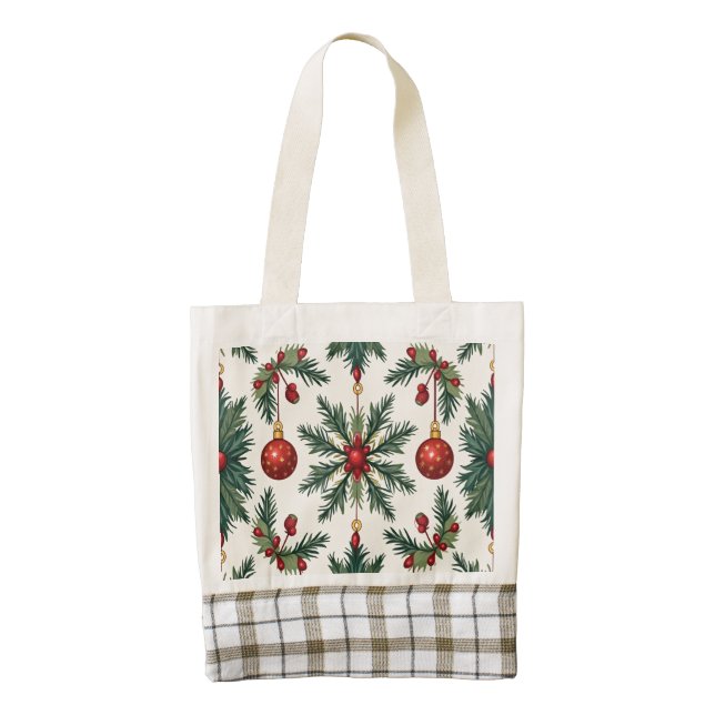 Custom Zazzle HEART Tote bag (Christmas) (Front)