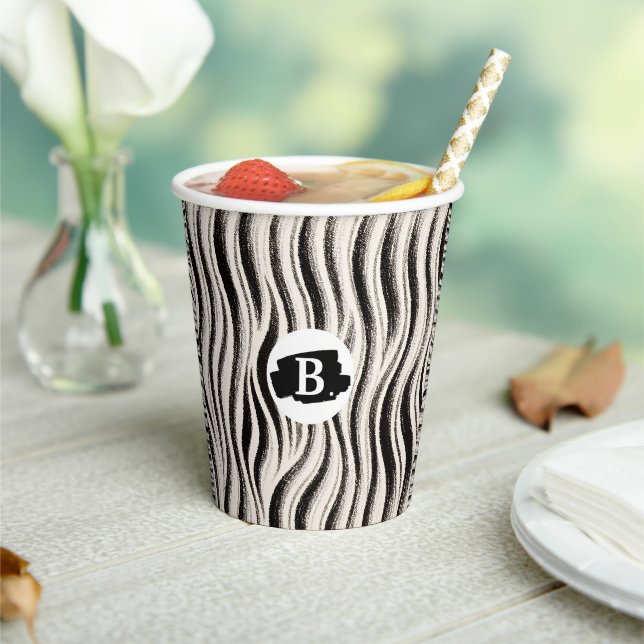 Custom Zebra Paper Cup – Personalized Party (Insitu)