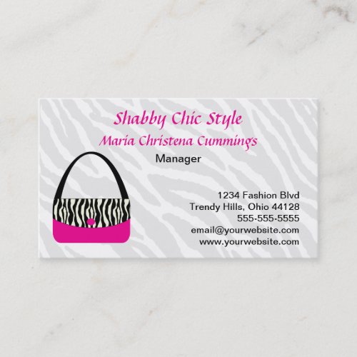 Custom Handbag Business Card