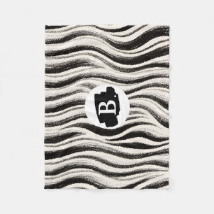 Custom Zebra Stripe Fleece Blanket – Personalized