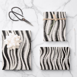 Custom Zebra Stripe Wrapping Paper Sheet