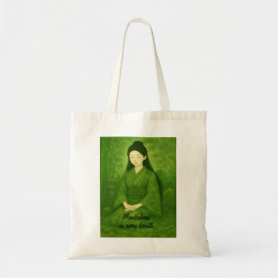 Custom Zen Meditation Whimsical Art Mindfulness Tote Bag