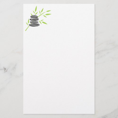 Custom zen stone logo stationery paper