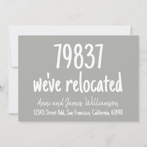 Custom Zip code Add Details Weve Relocated Moving Announcement