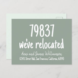 Custom Zip code Add Details We've Relocated Moving Postcard
