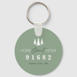 Custom Zip Code New Home Keychain