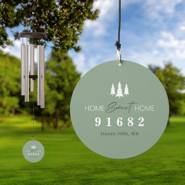 Custom Zip Code New Home Wind Chime (Outdoor)