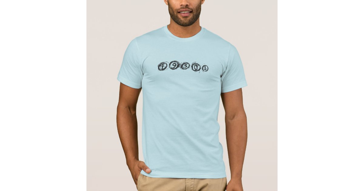Custom Zip Code T-Shirt | Zazzle