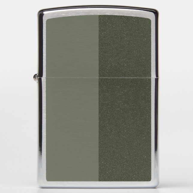 Custom Zippo Lighter - Moss Green Dual Texture (Front)
