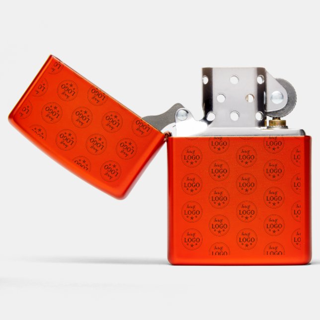 Custom Zippo Lighter with Your Logo Pattern (Open)